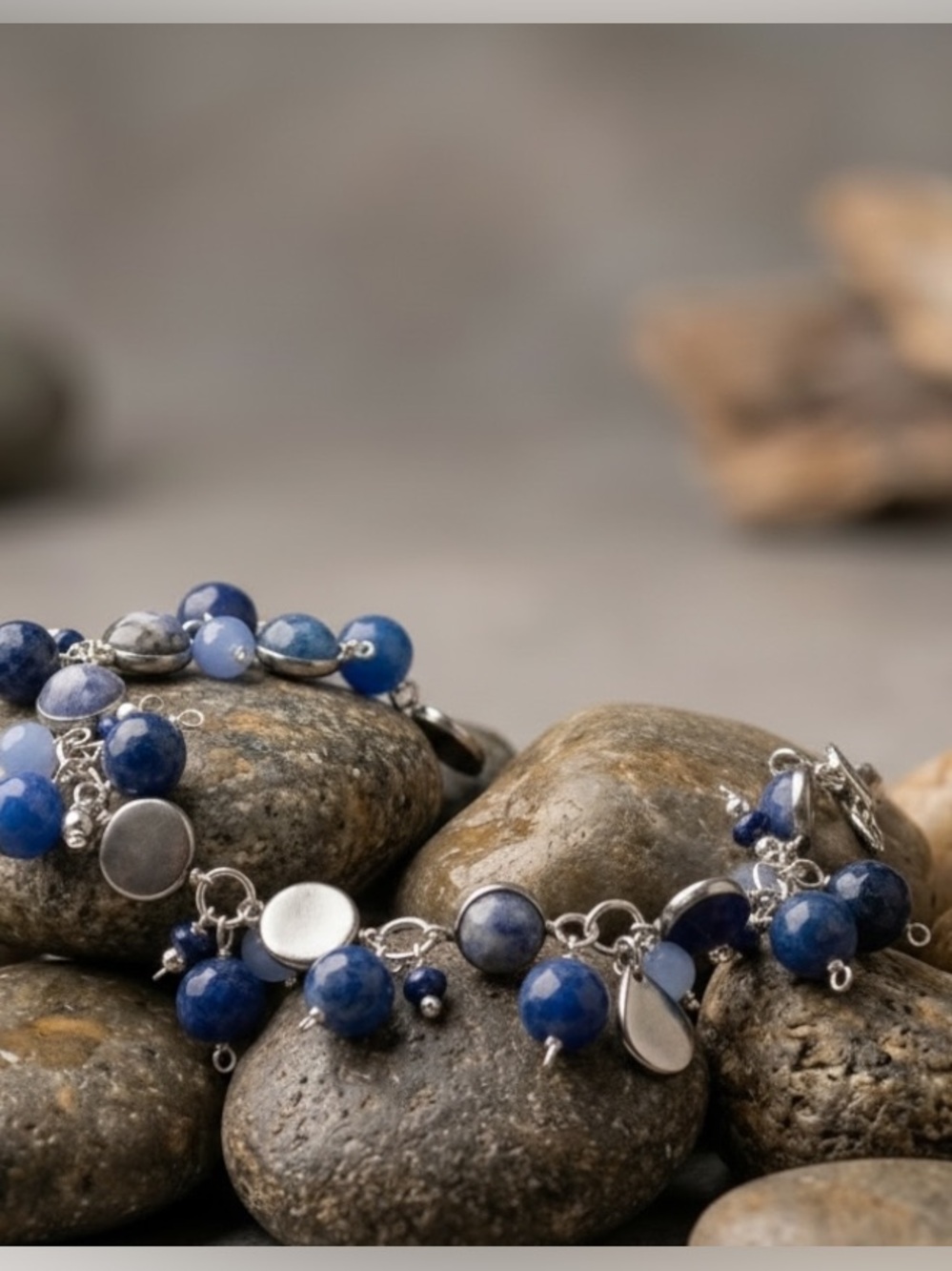 Sterling Silver & Lapis Lazul Bracelet